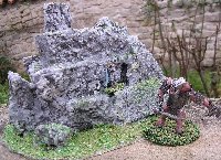 Haute falaise calcaire sur plaque. N 043, 11/2004.
