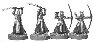 Les 4 figurines de haut-elfes