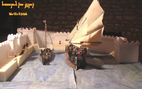 Port d'Umbar : jetée et début de la tour du phare