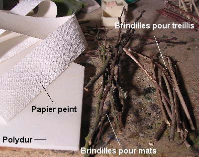 Matériaux pour tente touareg.
